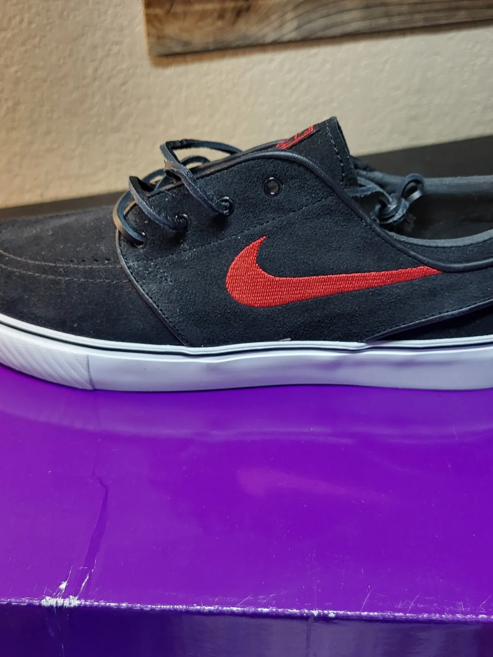 *NEW* Nike SB Zoom Stefan Janoski OG+ Black Red Shoes Size Men's 8.5 Women's 10